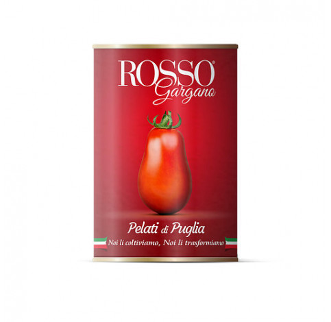 Томати очищені консервовані цілі (пелаті) тм Rosso Gargano 400 г